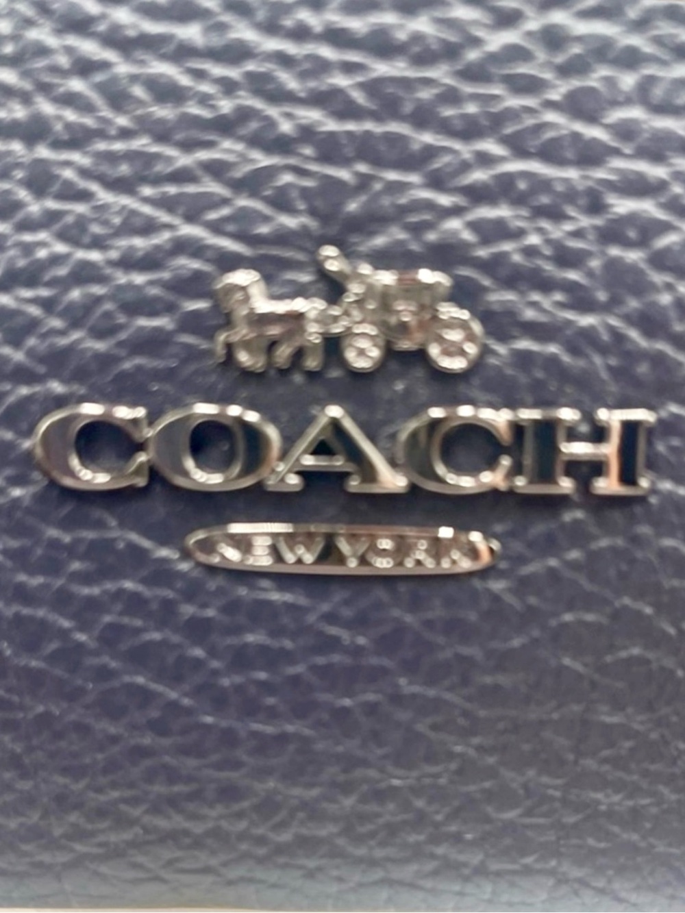 *SOLD* COACH Drew Satchel Navy Snakeskin Detail Top Handle Bag Crossbody - Picture 3 of 11